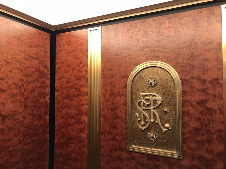 Medium shot of new elevator interior